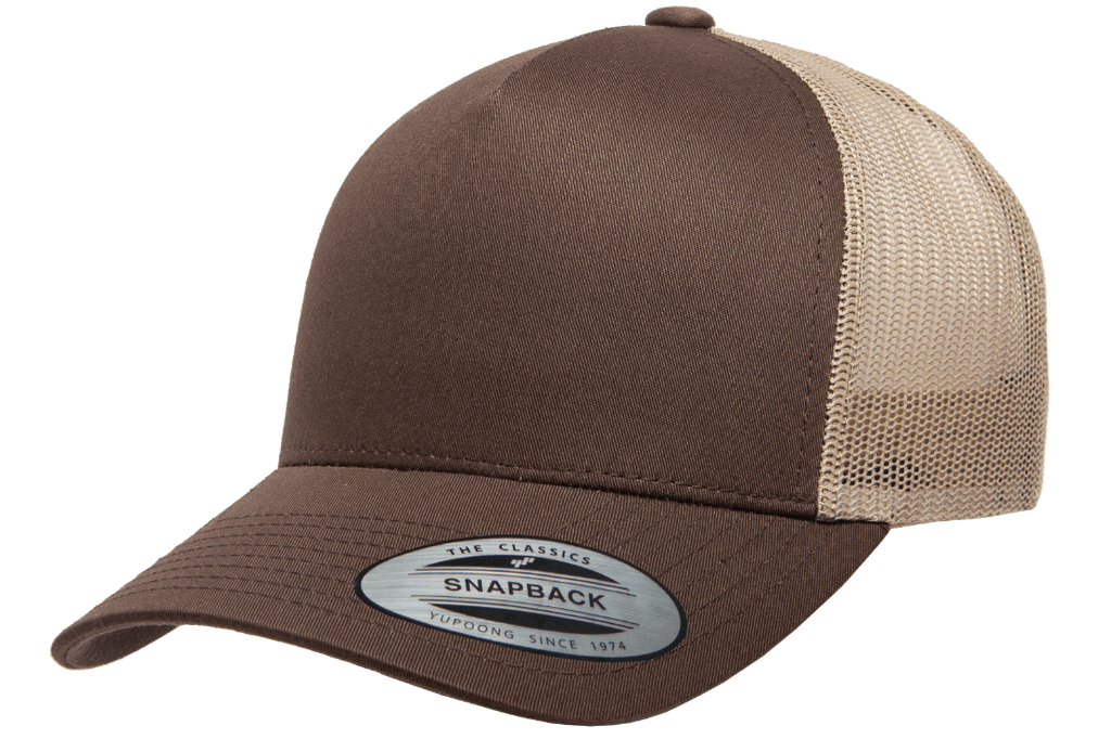 Yupoong 6506T 5-Panel Retro Trucker Hat, Baseball Cap with Mesh Back, 2-Tone Colors - YP Classics®