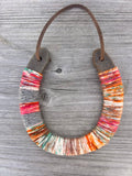 Up-cycled LUCKY horseshoe - Palisades Sunset