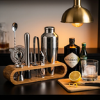 Kiyo Home 10-Piece Cocktail Bar Tool Set with Bamboo Stand