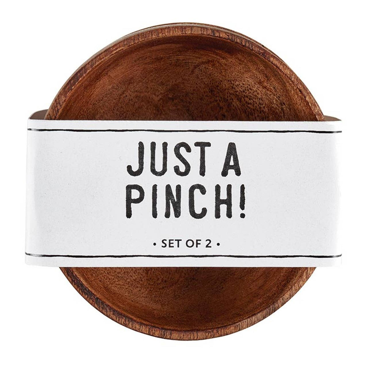 Mini Acacia Wood Pinch Bowls (Set of 2)
