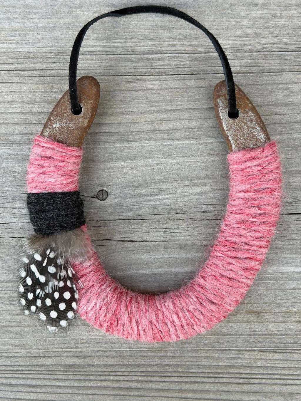 Up-cycled LUCKY horseshoe - Desert Bloom