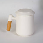 Porcelain Tea Mug with Infuser & Lid