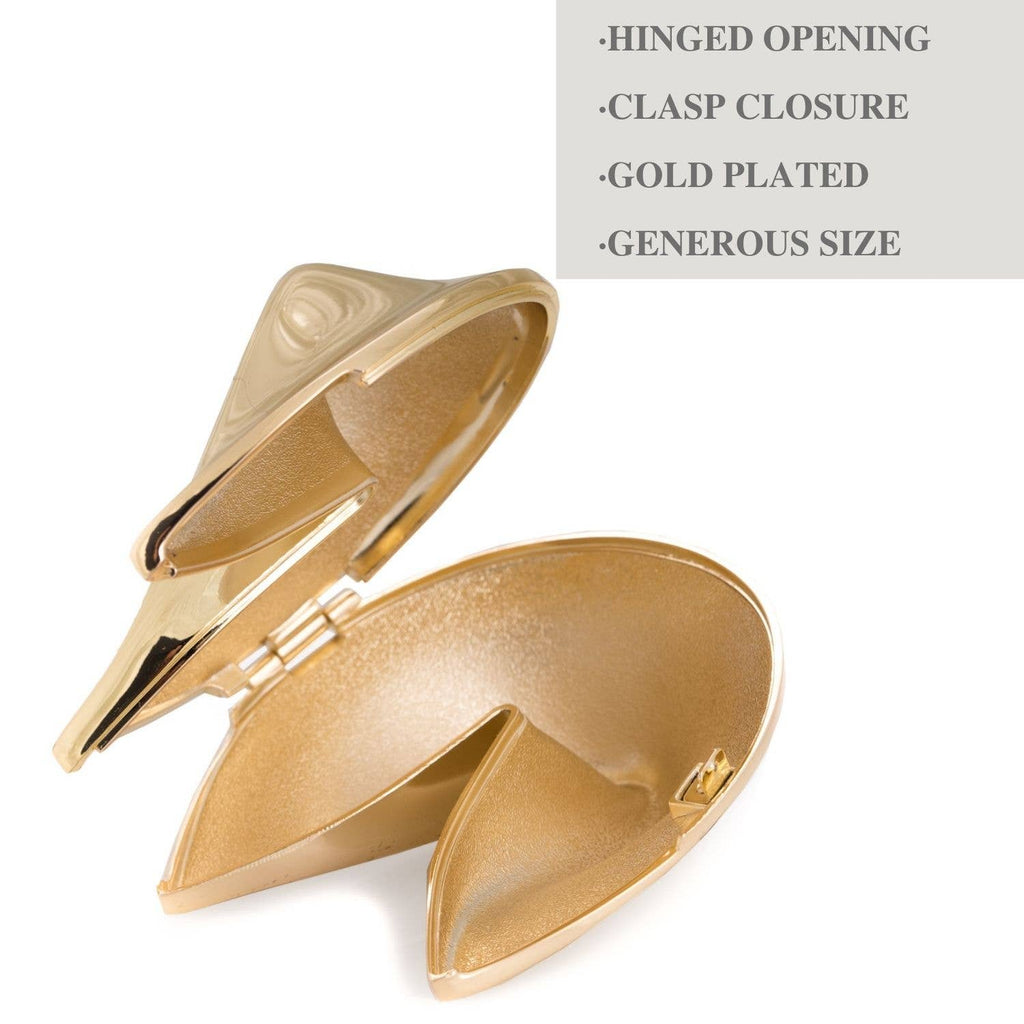 Lucky Gold or Silver Plated Fortune Cookie Keepsake: Gold