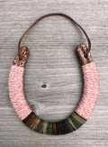Up-cycled LUCKY horseshoe - Desert Rose