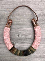 Up-cycled LUCKY horseshoe - Desert Rose