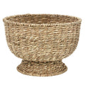 Face to Face Seagrass Basket - Large: 12" Dia x 8" H