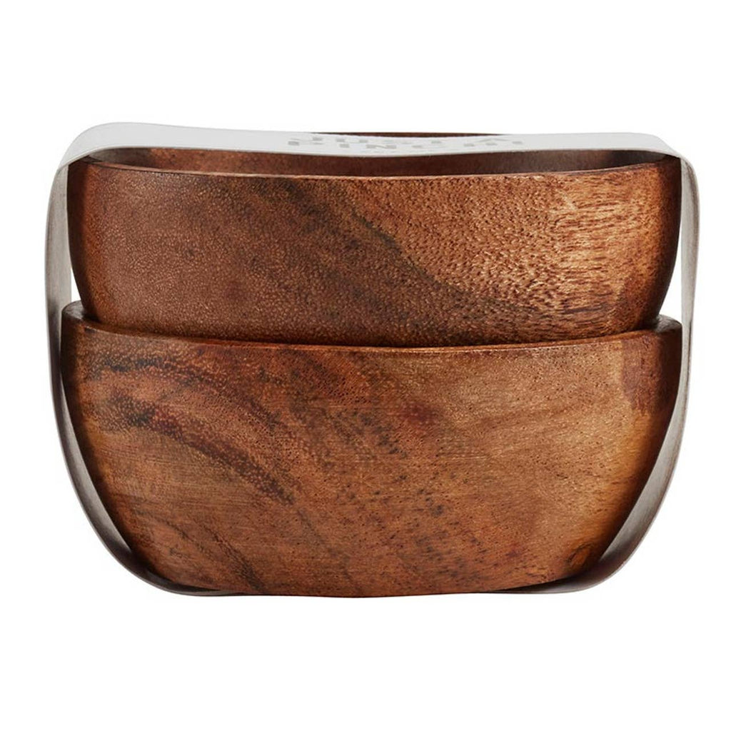 Mini Acacia Wood Pinch Bowls (Set of 2)