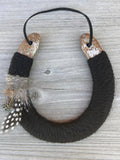 Up-cycled LUCKY horseshoe - Slate Rider
