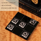 Modern Black & Clear Acrylic Tic Tac Toe Set