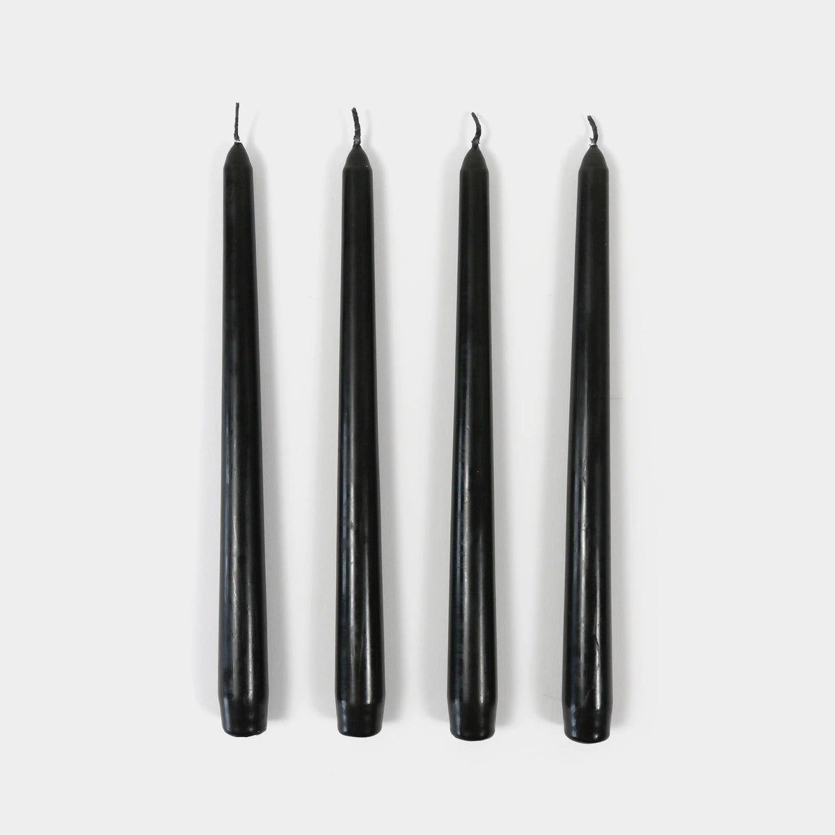10" Hand-Poured Black Taper Candles (Pack of 4)