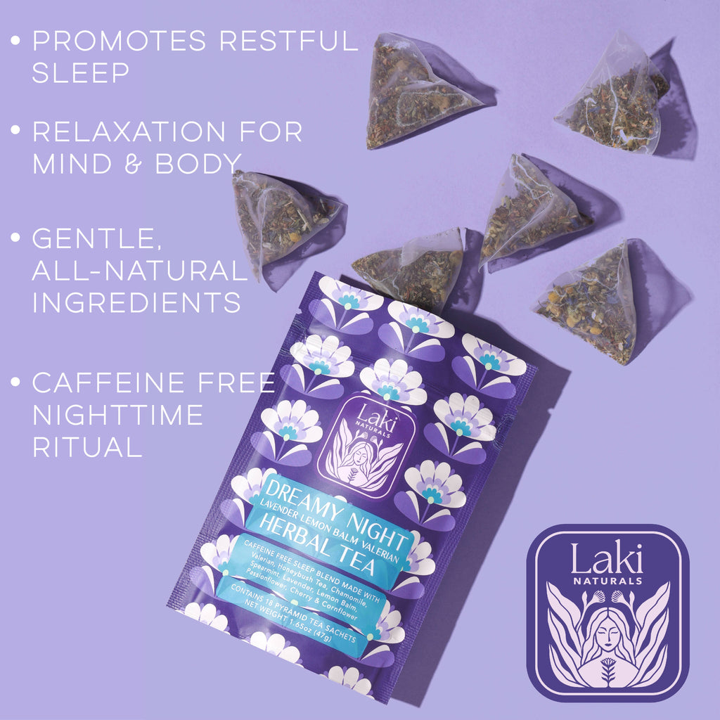 Dreamy Night Herbal Tea with Valerian, Lavender & Lemon Balm