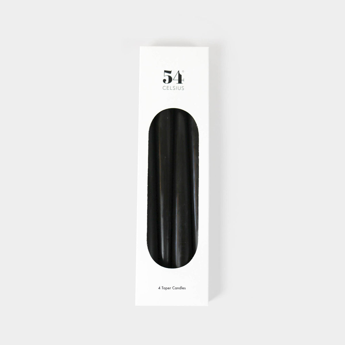 10" Hand-Poured Black Taper Candles (Pack of 4)