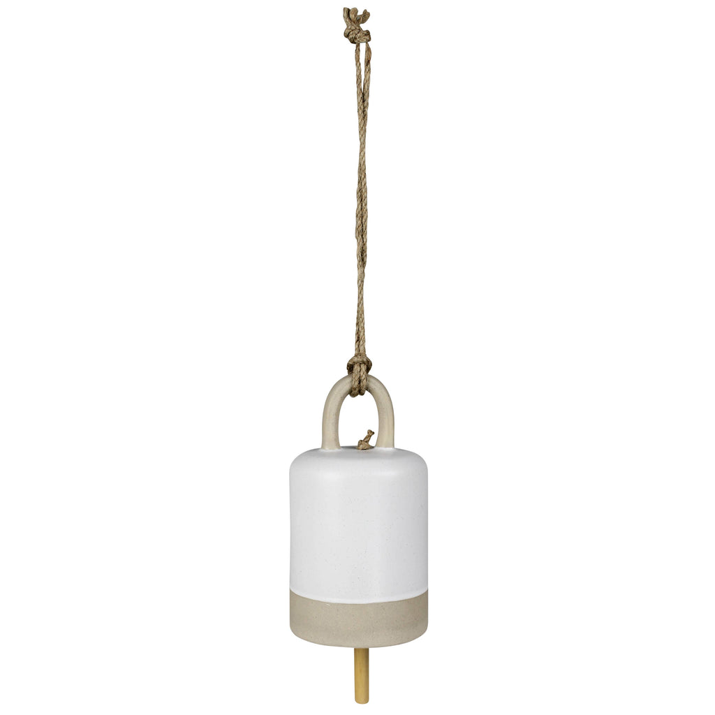 Cielo Bell, Ceramic.  10” jute hanger