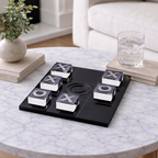 Modern Black & Clear Acrylic Tic Tac Toe Set
