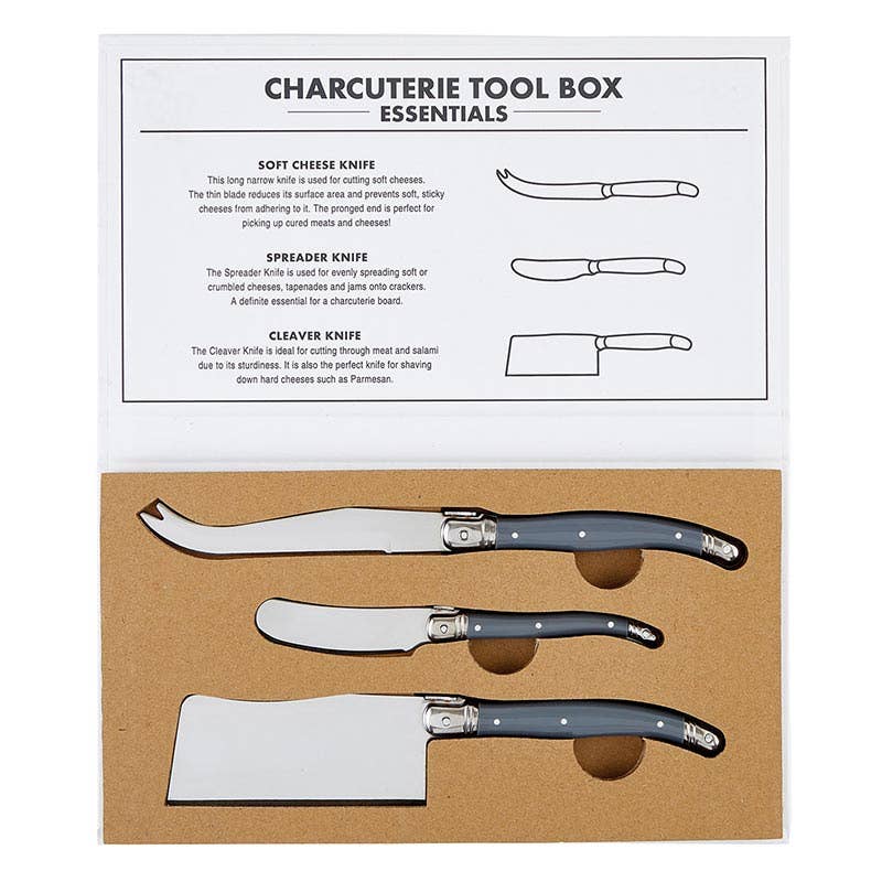 Artisan Stainless Steel Charcuterie Knife Set (3-Piece Gift Box)