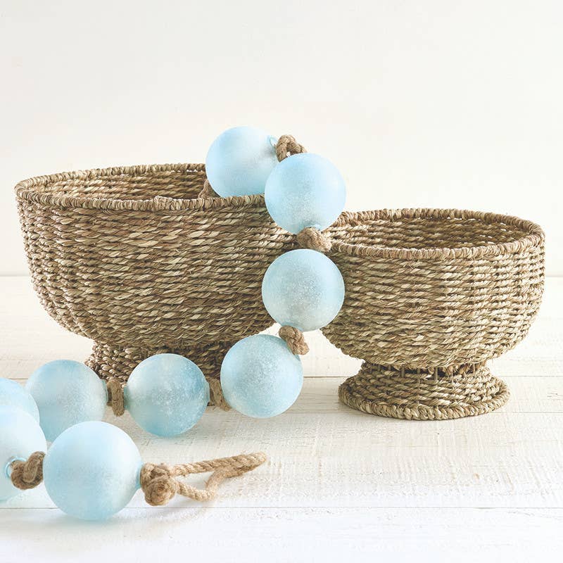 Face to Face Seagrass Basket - Large: 12" Dia x 8" H