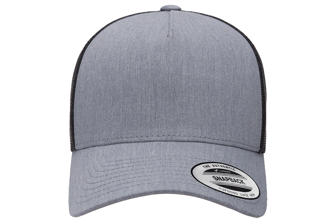 Yupoong 6506T 5-Panel Retro Trucker Hat, Baseball Cap with Mesh Back, 2-Tone Colors - YP Classics®