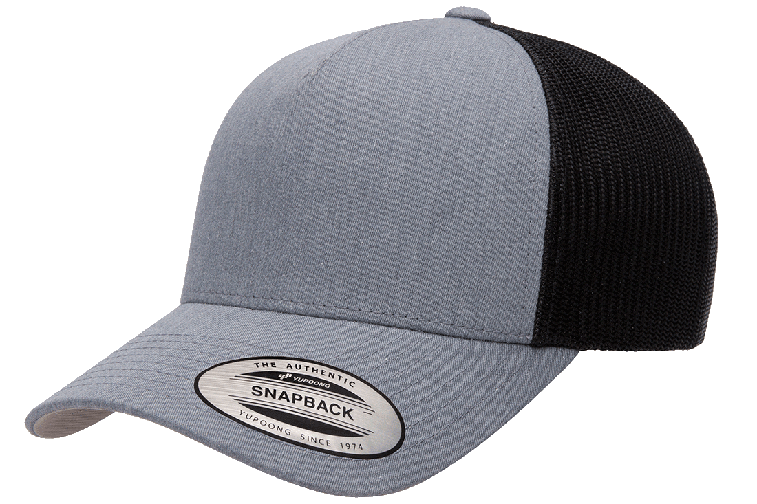 Yupoong 6506T 5-Panel Retro Trucker Hat, Baseball Cap with Mesh Back, 2-Tone Colors - YP Classics®