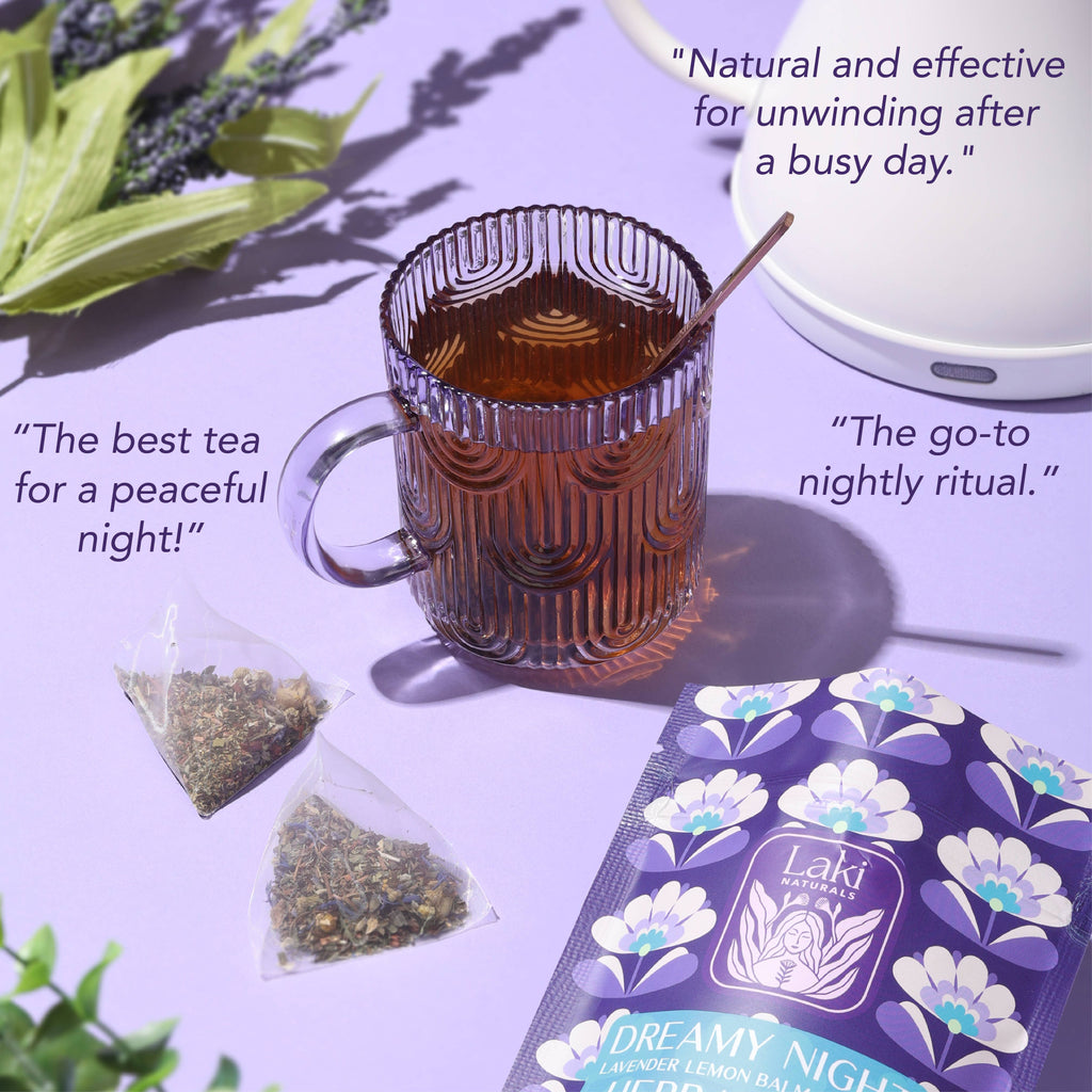 Dreamy Night Herbal Tea with Valerian, Lavender & Lemon Balm