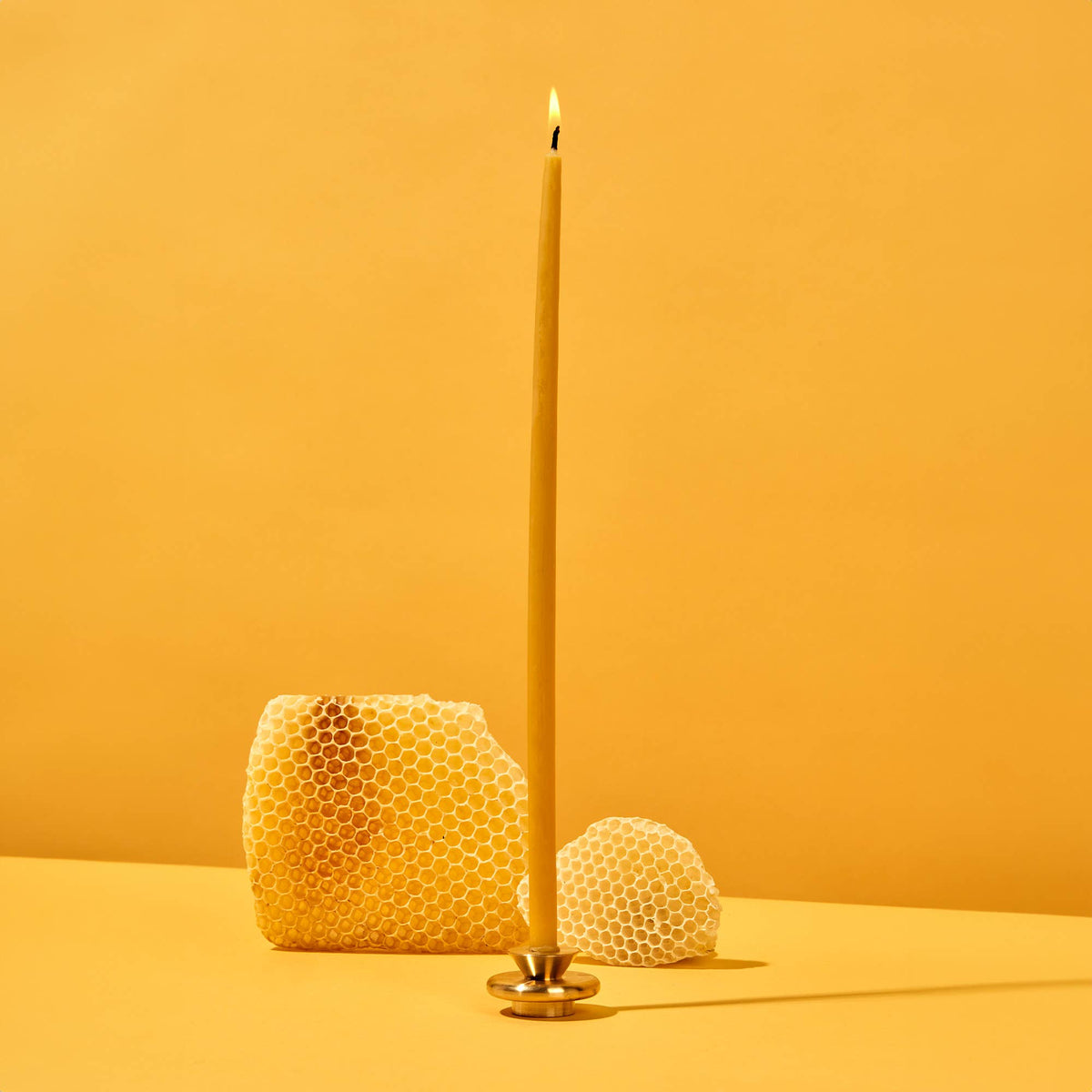 XS Solid Brass Slim Candle Holder
