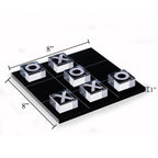 Modern Black & Clear Acrylic Tic Tac Toe Set