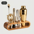 Kiyo Home 10-Piece Cocktail Bar Tool Set with Bamboo Stand