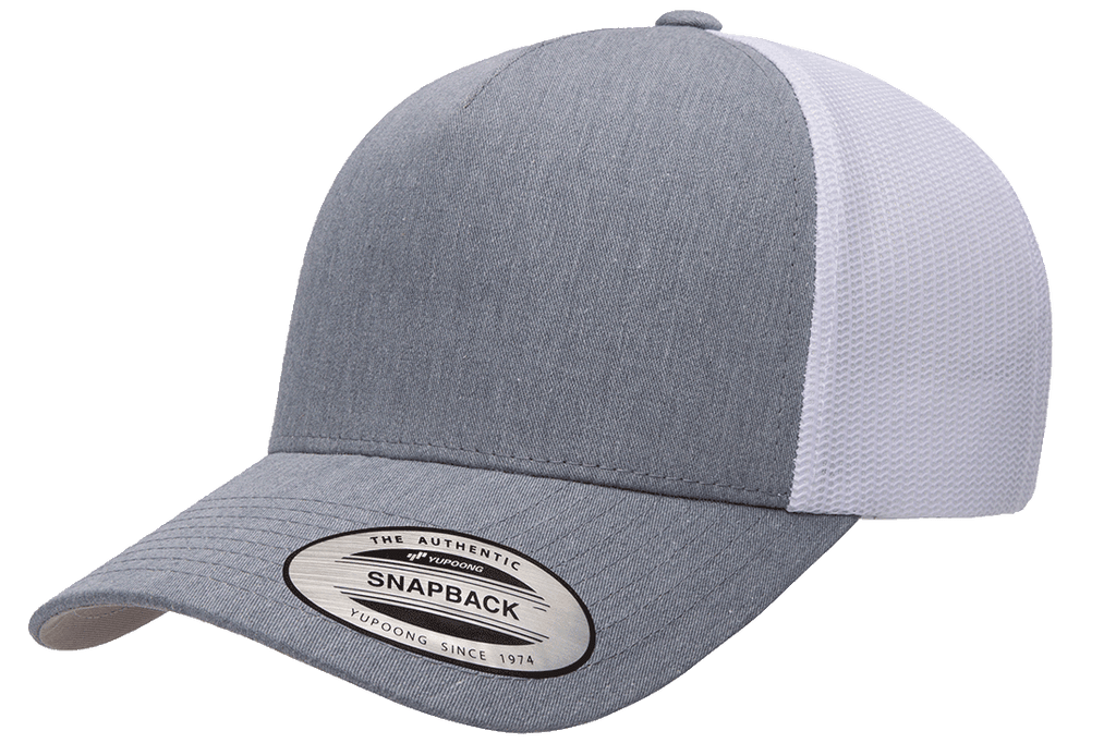 Yupoong 6506T 5-Panel Retro Trucker Hat, Baseball Cap with Mesh Back, 2-Tone Colors - YP Classics®