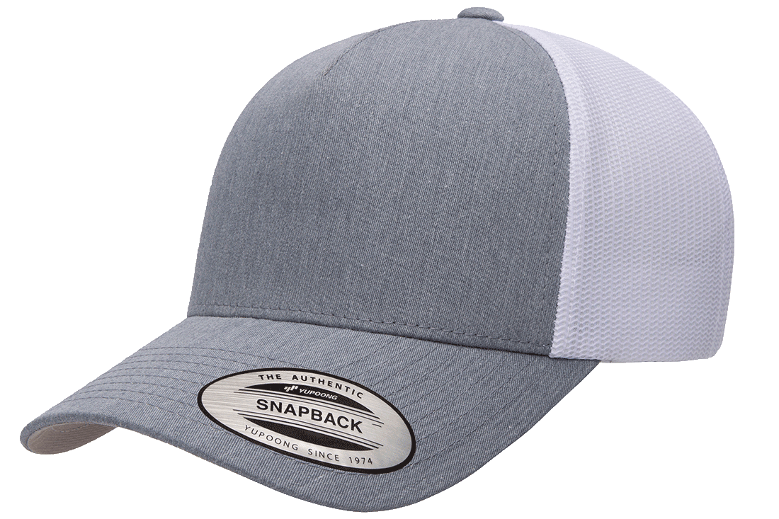 Yupoong 6506T 5-Panel Retro Trucker Hat, Baseball Cap with Mesh Back, 2-Tone Colors - YP Classics®