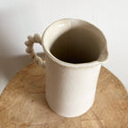 Handmade Ceramic Tapered Pitcher with Braided Handle (Short)
