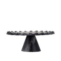 Large Modern Matte Black Resin Cake Stand