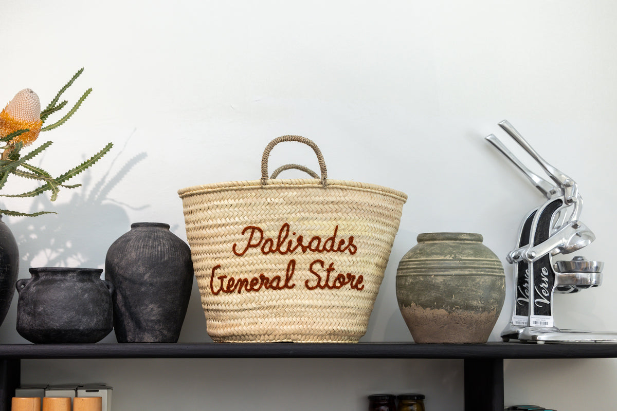 Hand-Embroidered PGS French Market Basket