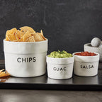 Ceramic Chip Serving Bowl