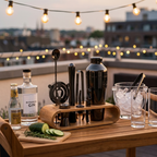 Kiyo Home 10-Piece Cocktail Bar Tool Set with Bamboo Stand