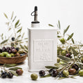 White Ceramic Olive Oil Dispenser with Dripless Spout