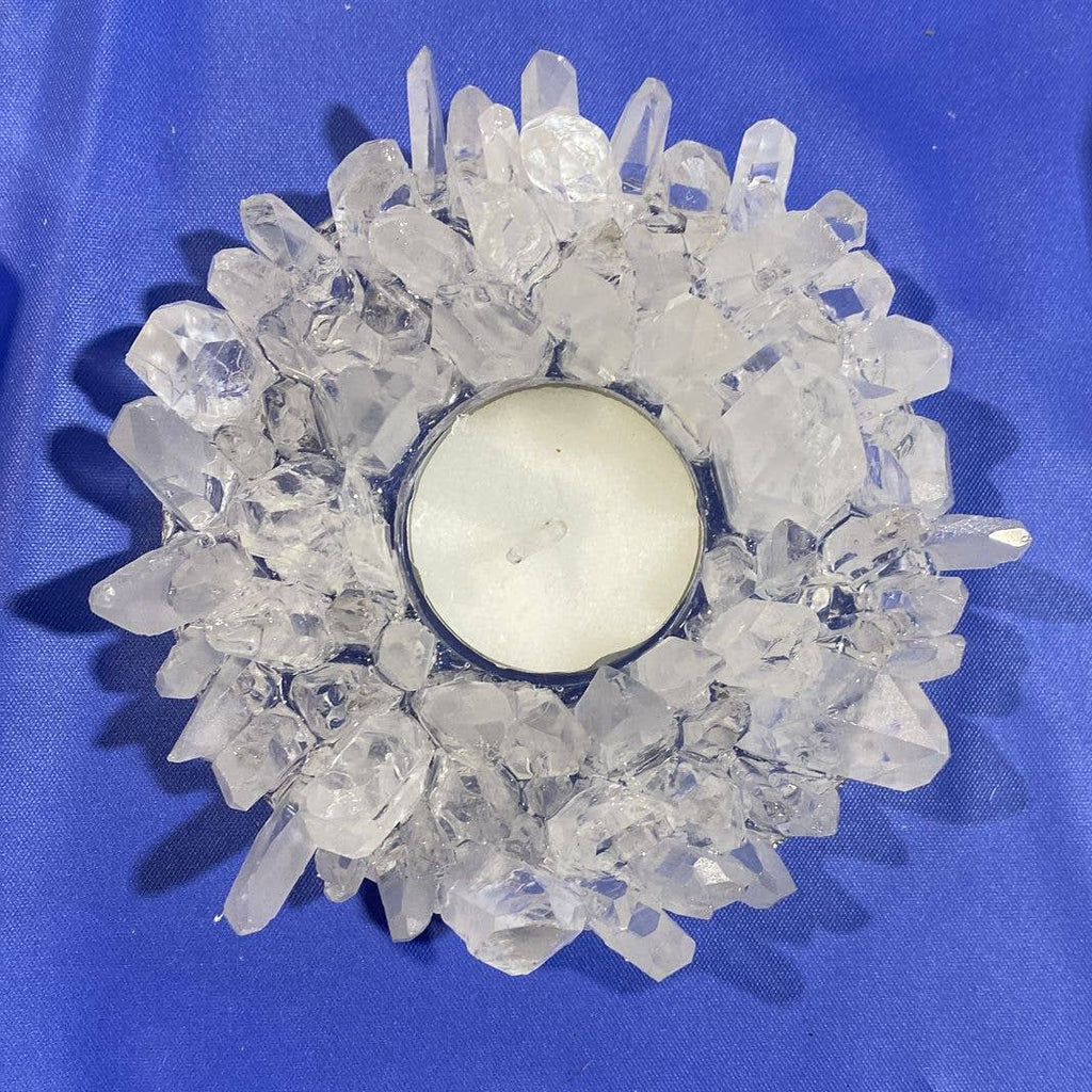 Lemurian Quartz Candle Holder