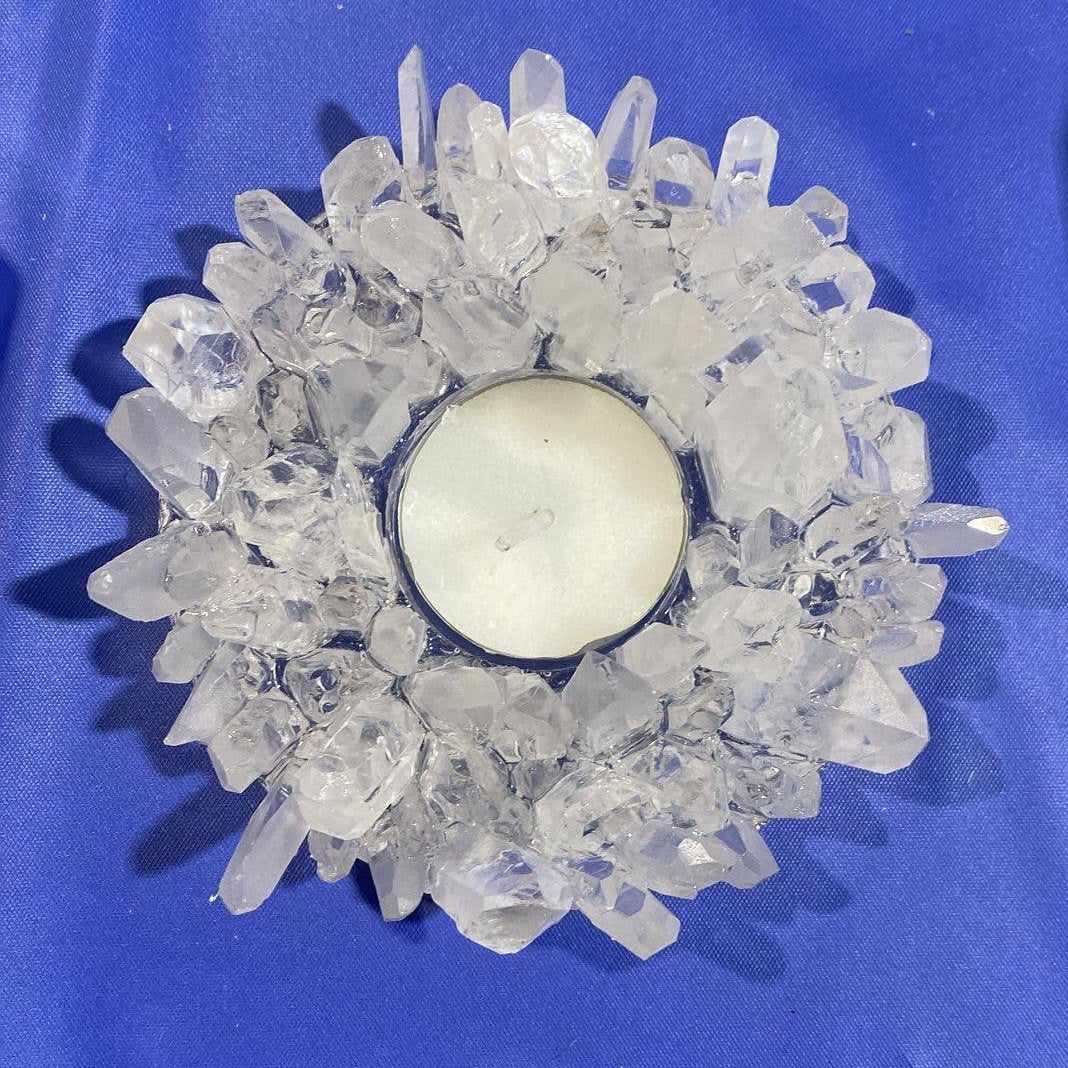 Lemurian Quartz Candle Holder