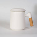 Porcelain Tea Mug with Infuser & Lid