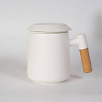 Porcelain Tea Mug with Infuser & Lid
