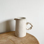 Handmade Ceramic Tapered Pitcher with Braided Handle (Short)