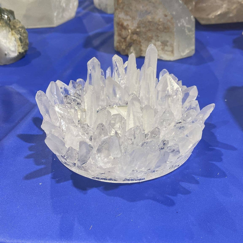 Lemurian Quartz Candle Holder
