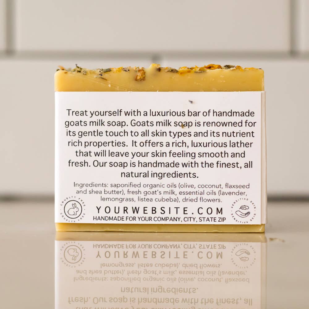 Private Label Goats Milk Soap Style 2 - with your logo!: Seaside Bay
