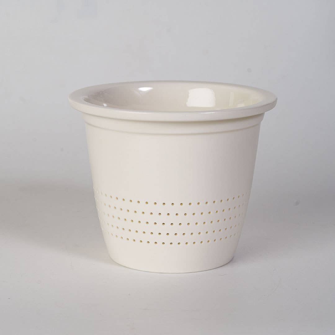 Porcelain Tea Mug with Infuser & Lid