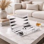 Modern Acrylic Backgammon Set