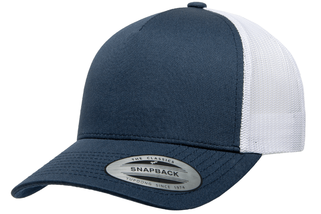 Yupoong 6506T 5-Panel Retro Trucker Hat, Baseball Cap with Mesh Back, 2-Tone Colors - YP Classics®