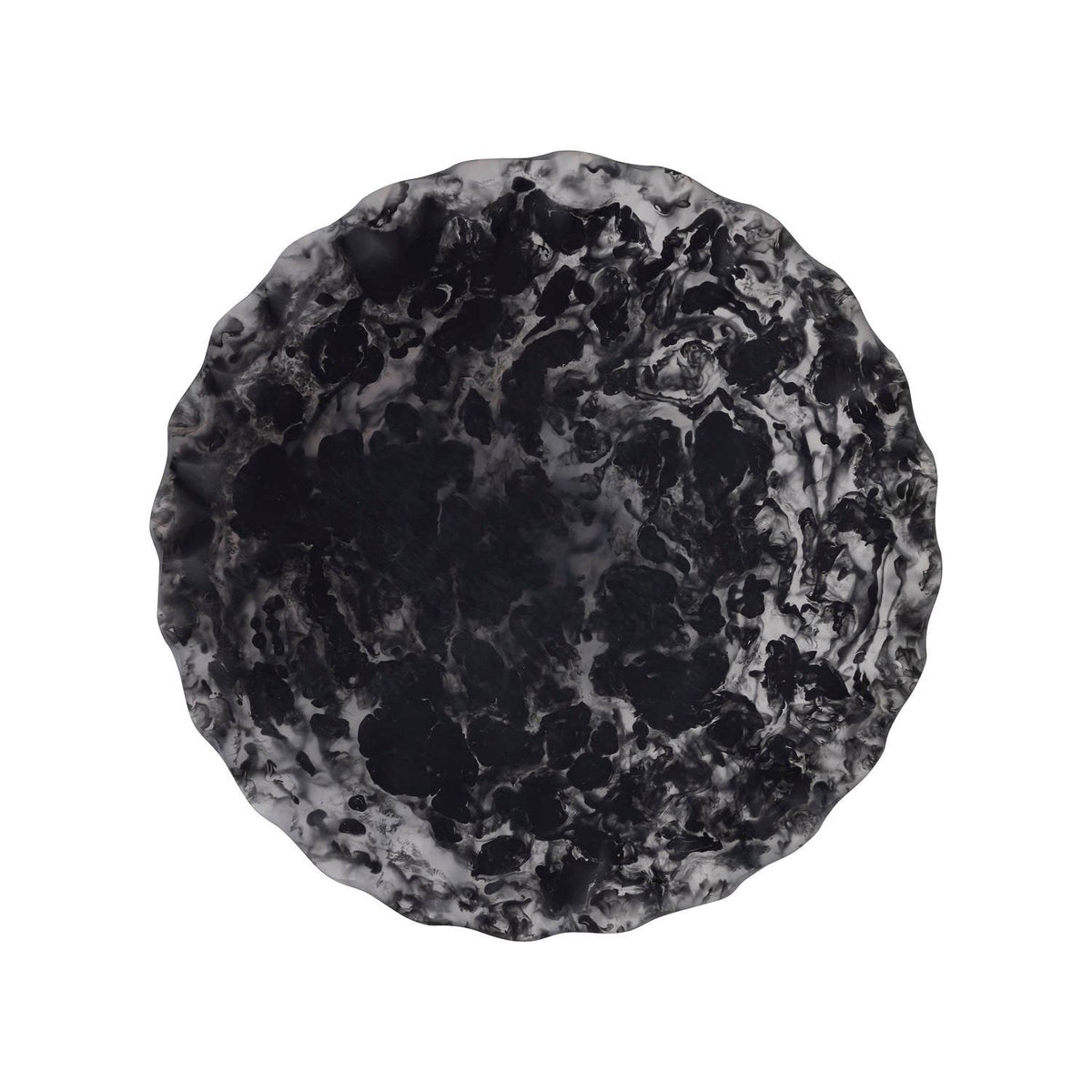 Large Modern Matte Black Resin Cake Stand