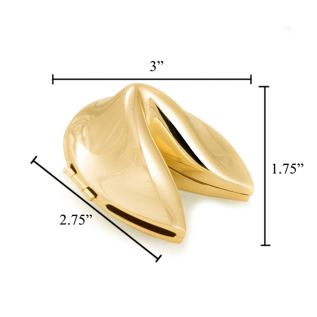 Lucky Gold or Silver Plated Fortune Cookie Keepsake: Gold