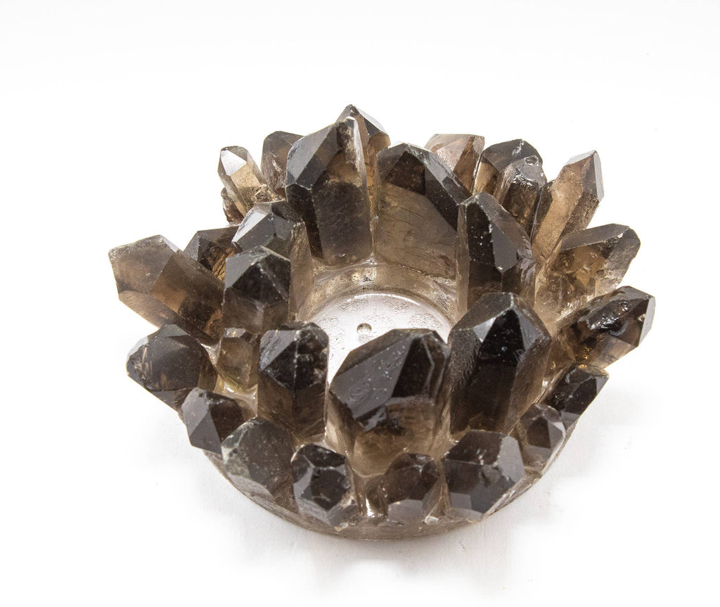 Smoky Quartz Quartz Candle Holder