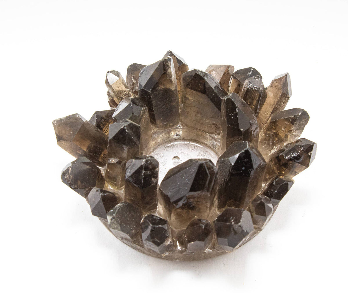 Smoky Quartz Quartz Candle Holder