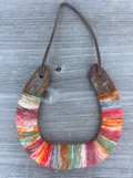 Up-cycled LUCKY horseshoe - Malibu Dawn