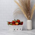 Fox Run White Ceramic Berry Baskets, Set of 2